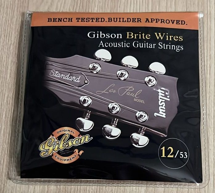 Струны для акустической гитары GIBSON BRITE WIRES ACOUSTIC GUITAR STRINGS 12-53  #1