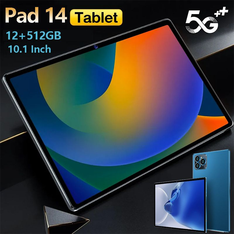 Планшет Pad 14 Pro Max, 10.1" 12 ГБ/512 ГБ, темно-синий, светло-зеленый Pad 14 планшет android 10.1 10.1 #1