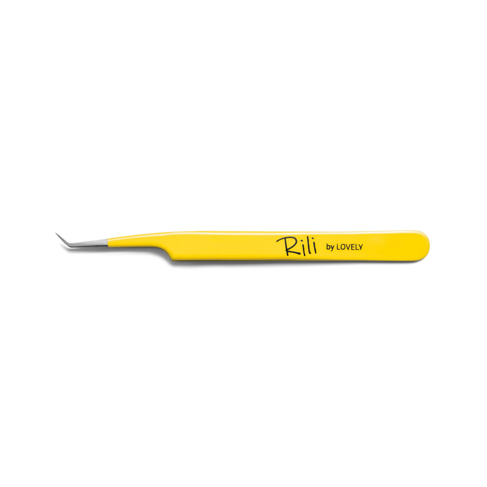 Пинцет для наращивания Rili тип L (5 мм) (Yellow line) #1