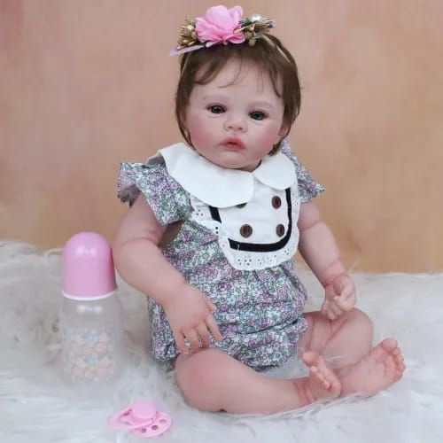 Кукла реборн BZDOLL мягконабивная. Кукла младенец Reborn 43 см. в цветном боди.  #1