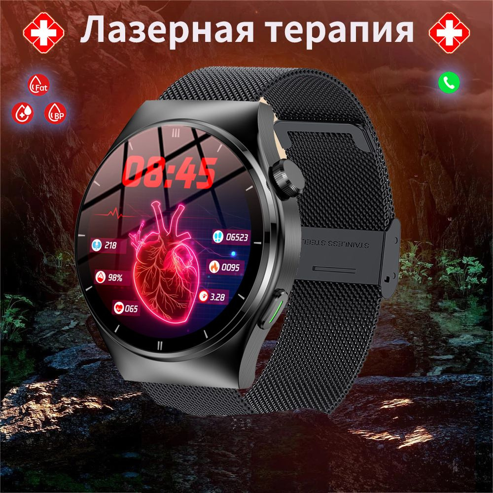 SACOSDING Умные часы L-Hygeia-05R PRO, 46mm, Черная сеткаA #1