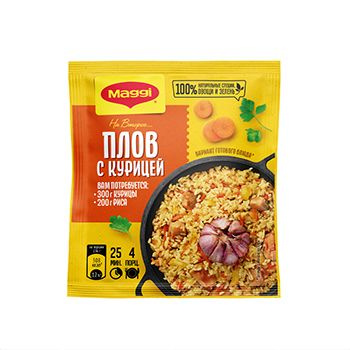 Приправа На второе. Для приготовления плова с курицей сухая, Maggi, 24 г, Россия - в заказе 1 шт.  #1