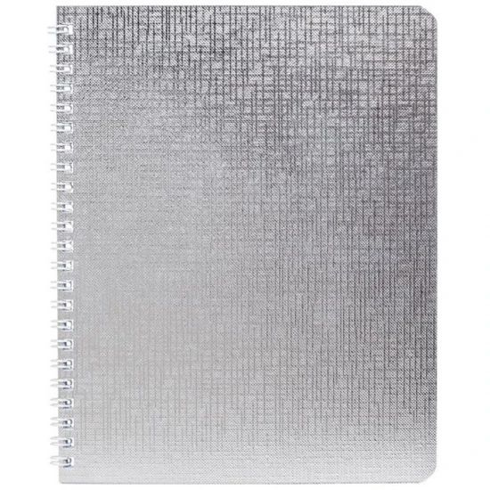 Тетрадь А5, 48 листов, клетка, на спирали Серебро Metallic - купить с ...