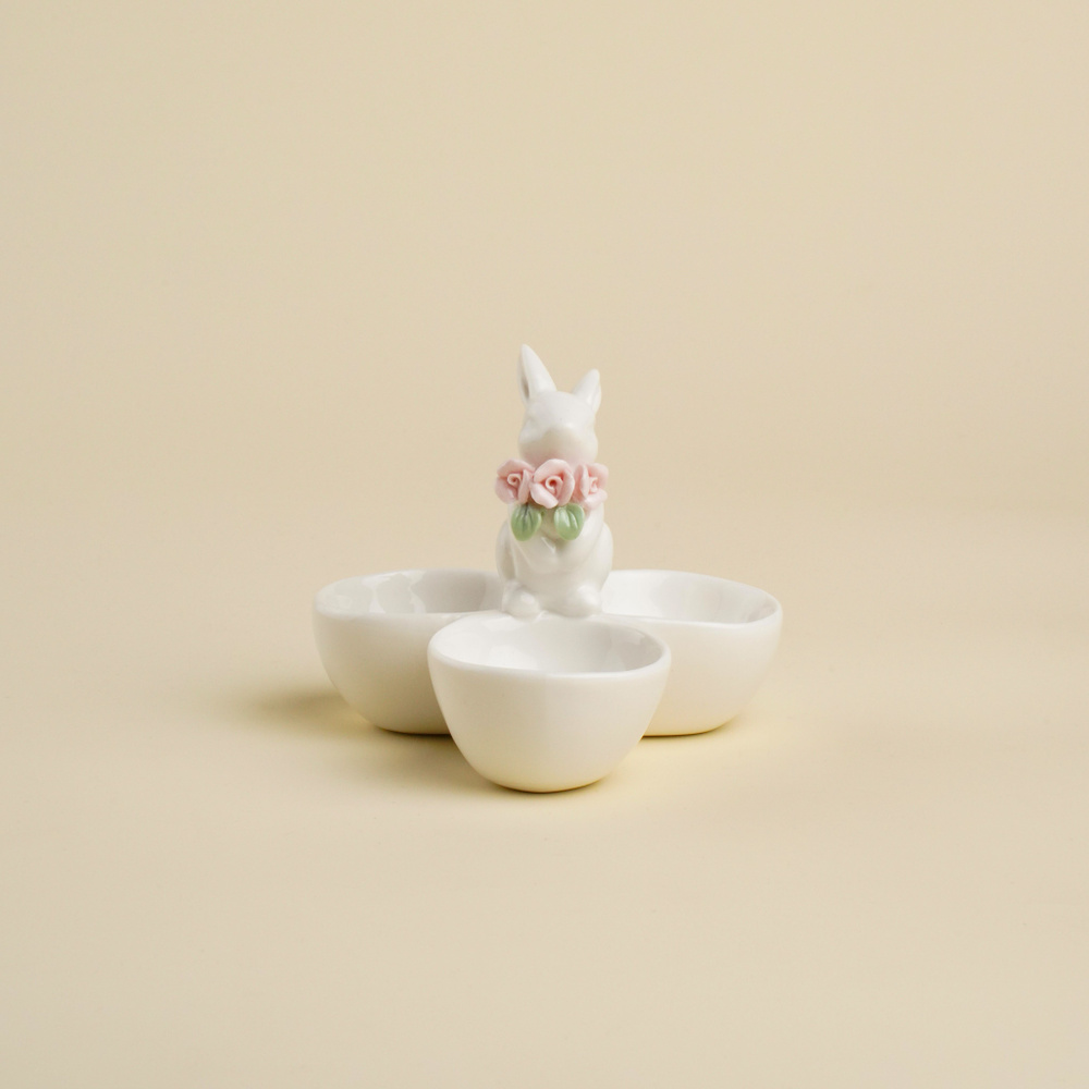 Менажница SL Home "Кролик", 3 ячейки, объем 30 мл, цвет белый #1