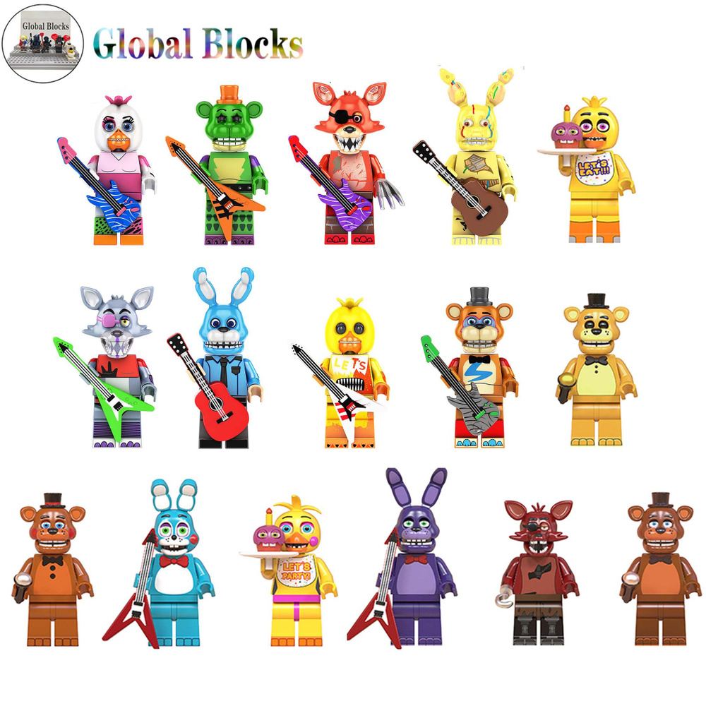 Фнаф набор фигурок Аниматроников: 16 шт (Five Nights at Freddy's ...
