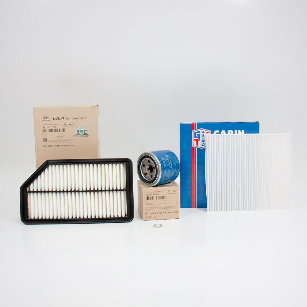 Комплект фильтров для ТО Hyundai Solaris Kia Rio Soul Creta 1.6 ...