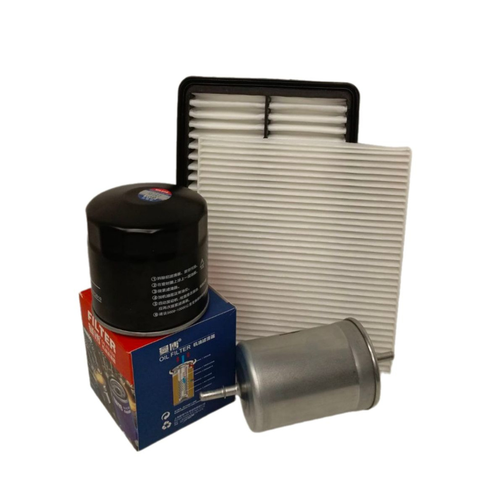 Фильтр воздушный + топливный + масляный + салонный комплект для Чери М11 (Chery M11) с ременным ГРМ  #1