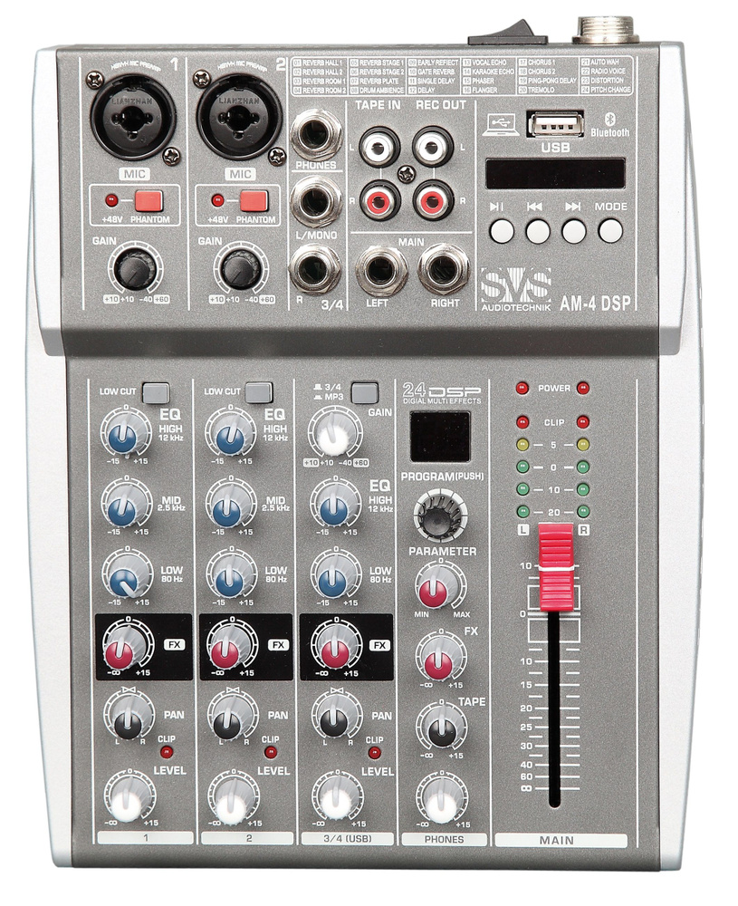 SVS Audiotechnik mixers AM-4 DSP Аналоговый микшерный пульт, 4-канала #1