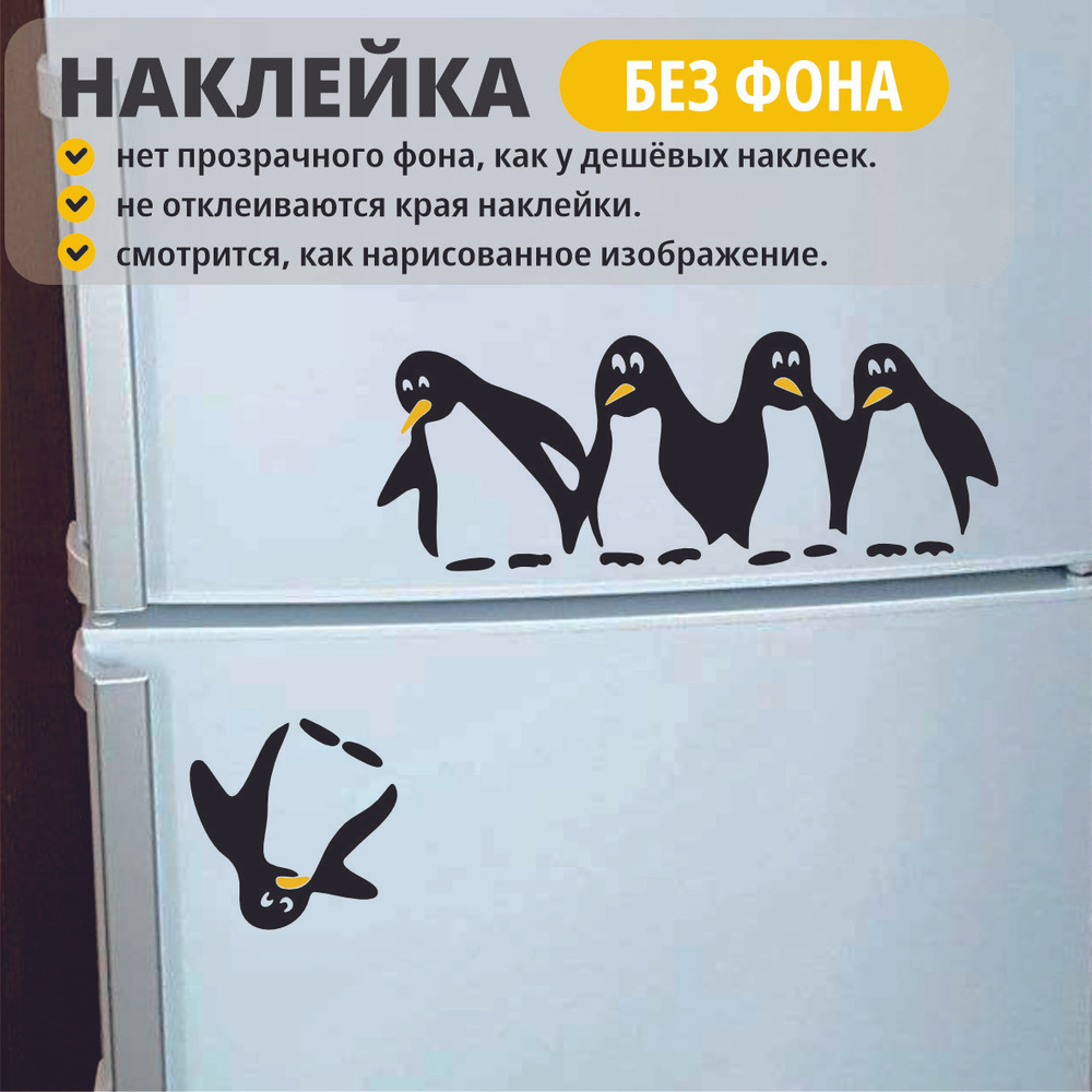 Наклейка интерьерная Пингвины #1