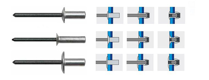 Как снять клепки металлические