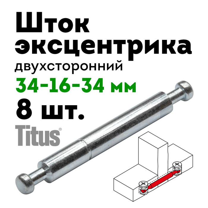 Стяжка эксцентриковая двухсторонняя мебельная