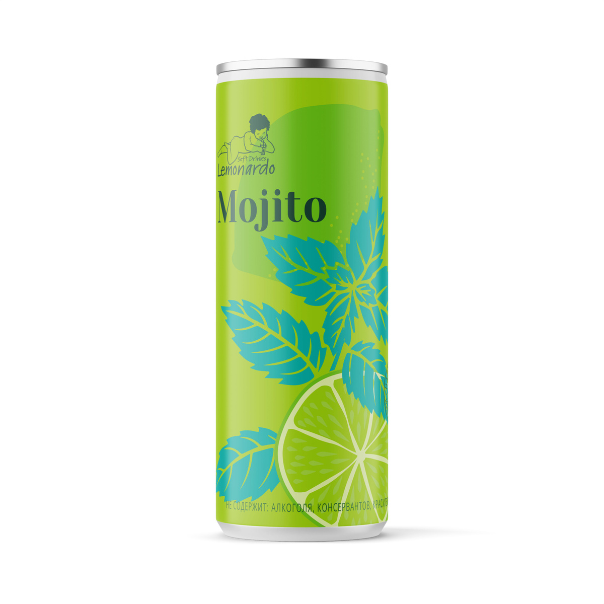 Безалкогольный мохито без сахара / Lemonardo Mojito, 330мл.