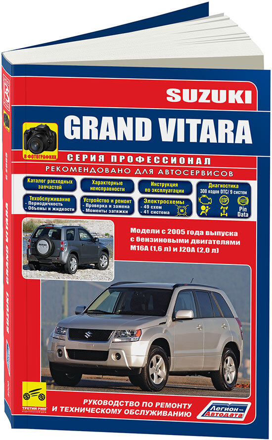 Suzuki Grand Vitara 2005 с двигателями M16A(1.6), J20A(2,0). Серия Профессионал. Книга, руководство по #1