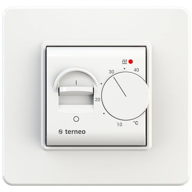 Terneo Терморегулятор/термостат до 3000Вт Для инфракрасного отопления, Для теплого пола, белый  #1