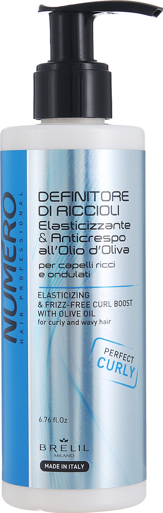 Brelil Numero Curl Гель для моделирования с оливковым маслом для вьющихся и волнистых волос 200 мл  #1
