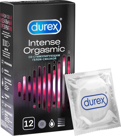 Презервативы Durex Intense Orgasmic со стимулирующим гелем-смазкой №12  #1