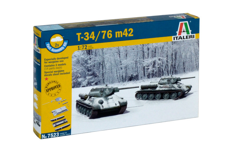 Сборная модель Italeri 7523ИТ ТАНК T34/76 Mod.42 #1