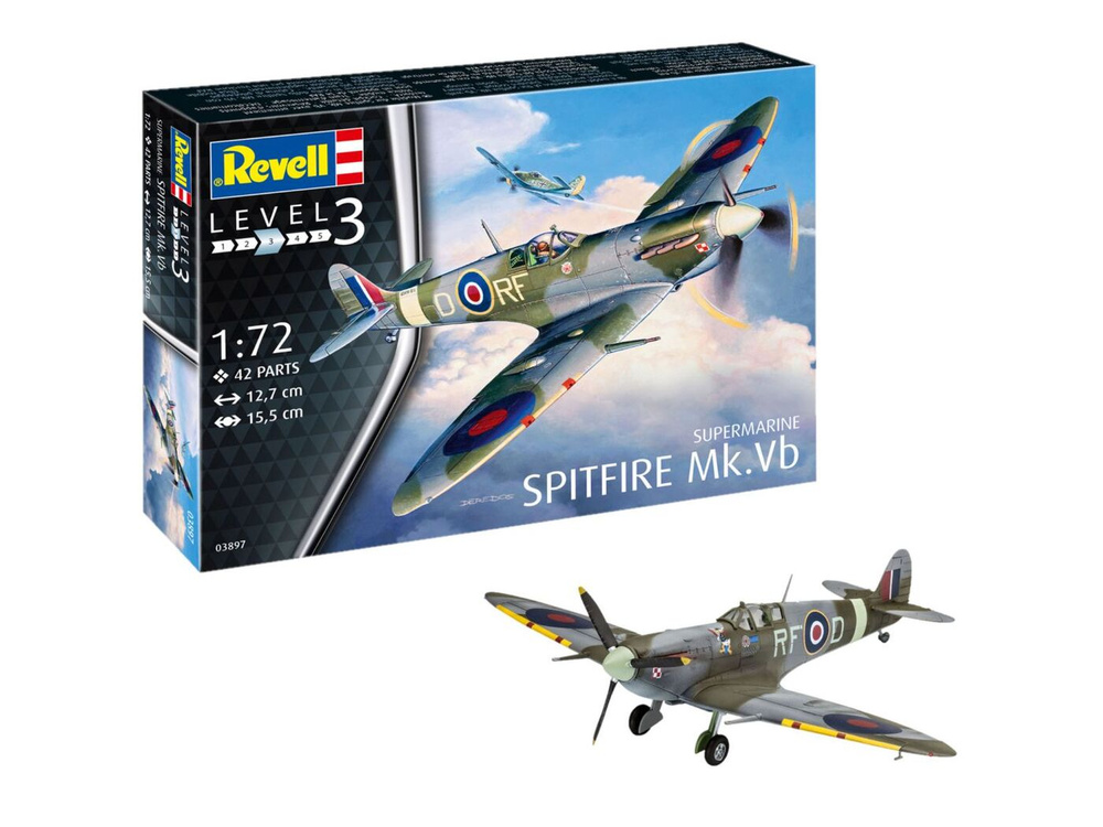 Модель для сборки Revell Британский истребитель Spitfire Mk. Vb времен Второй мировой войны, 03897  #1