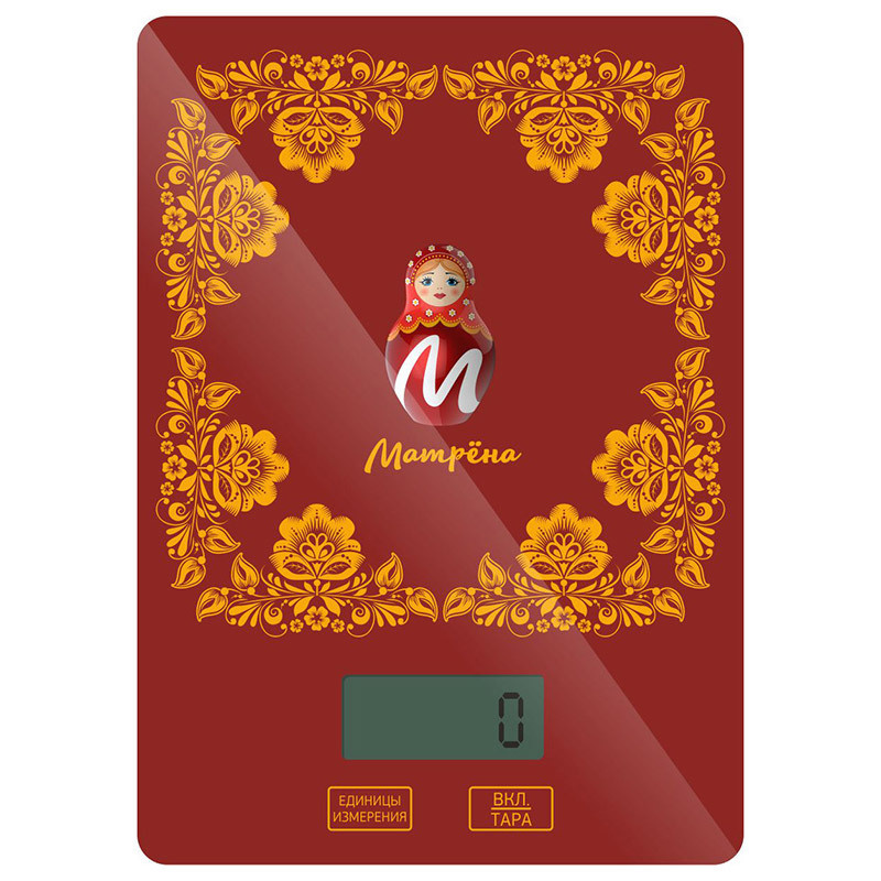 Матрёна Электронные кухонные весы МА-037_7, красный #1