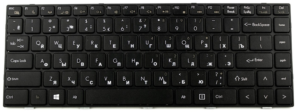 Клавиатура для ноутбука DNS Haier P/N: V136346AS4, AEJW6U02010, AEJW6J00010, V136346AJ6 JW6  #1