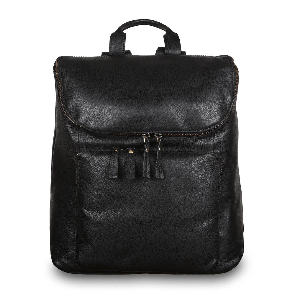 Рюкзак городской кожаный Ashwood Leather M-51 Black #1
