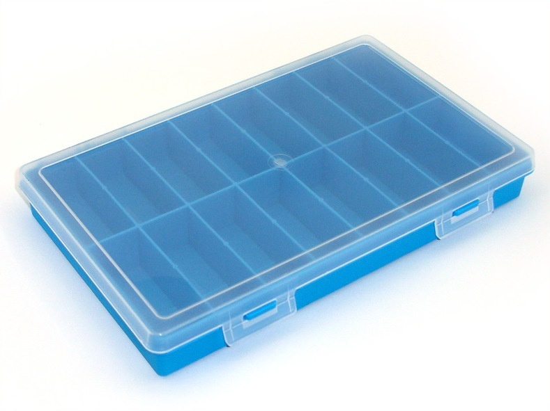 Коробка для приманок PlBOX 2816 (16 ячеек) 280 х 185 х 40 мм, цв. Синий  #1