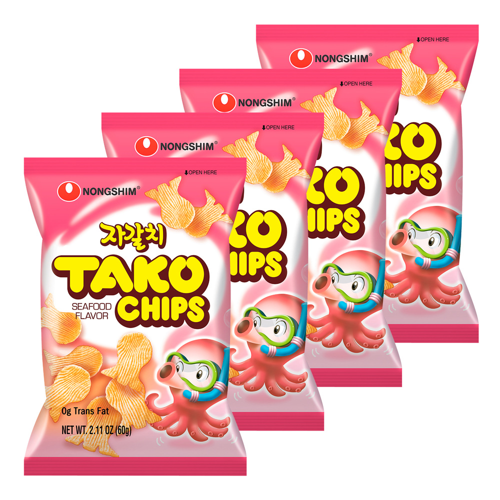 Чипсы Тако с морепродуктами Nongshim, 60 г x 4 шт #1