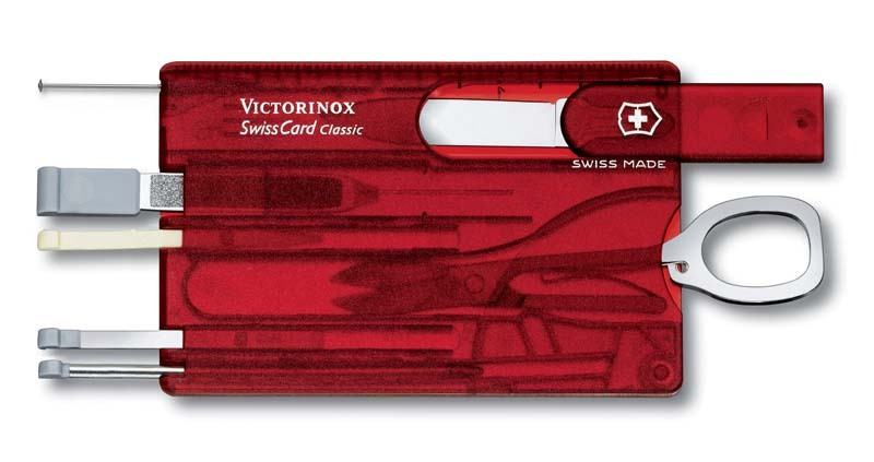 Швейцарская карта Victorinox SwissCard Classic (0.7100.T) красный полупрозрачный  #1