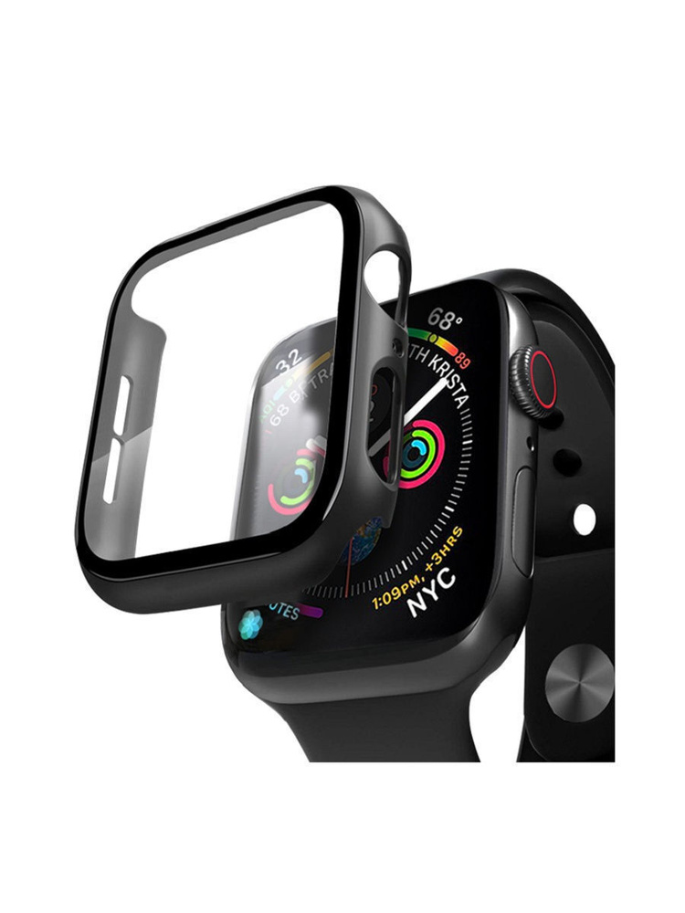Защитный пластиковый чехол (кейс) Apple Watch Series 4 SE 6 5 (Эпл Вотч) 40 мм для экрана/дисплея и корпуса #1