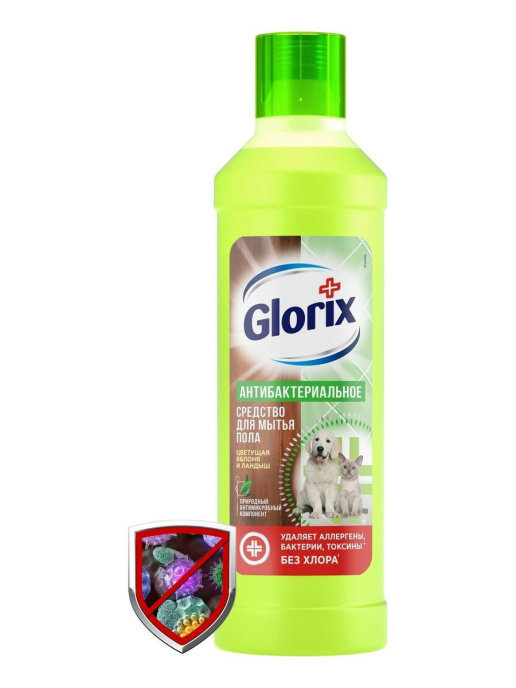 Глорикс (GLORIX) 1л чистящее средство д/пола ЦВЕТУЩАЯ ЯБЛОНЯ И ЛАНДЫШ ...