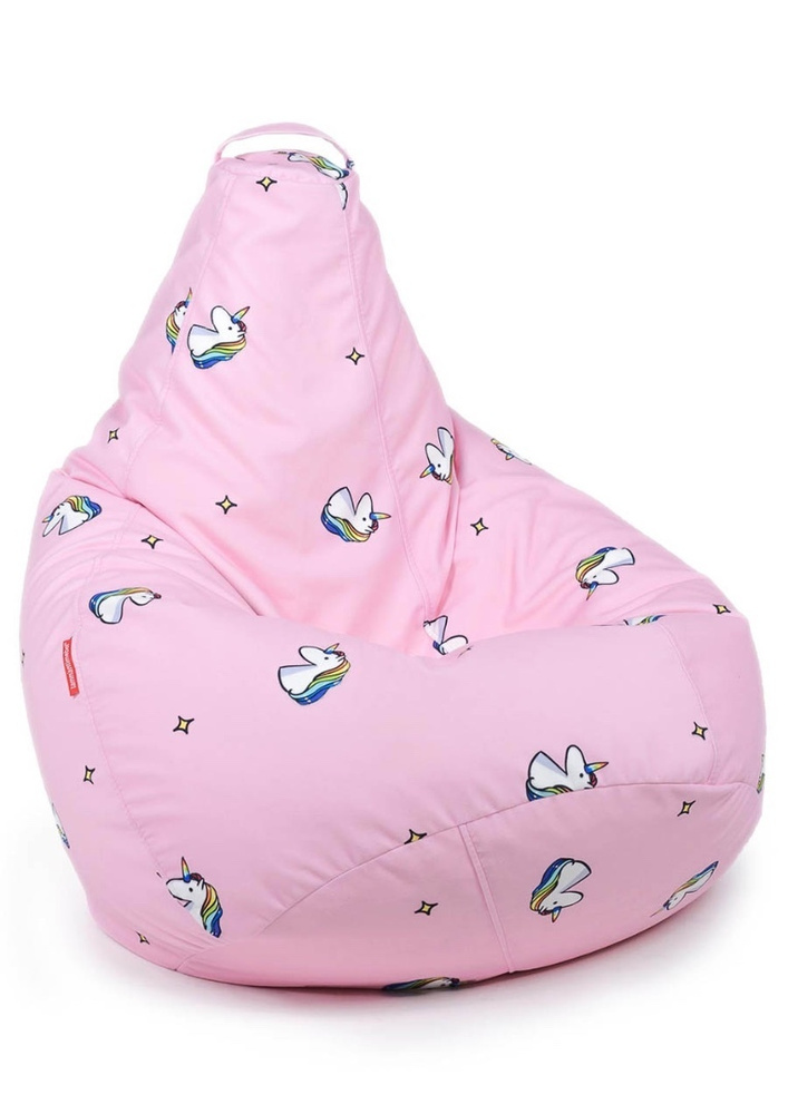 Детский кресло мешок Юникор Розовый XXL Велюр #1