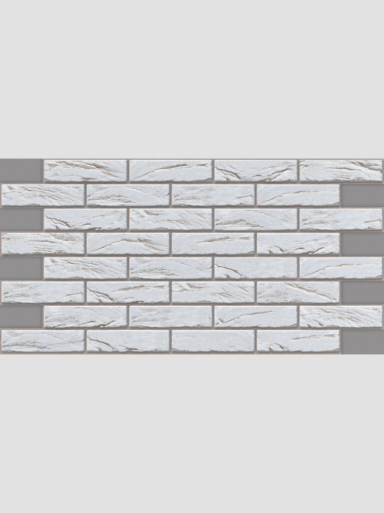 Стеновая панель ПВХ "Кирпич Лофт белый" 500х985х0,4 мм (10 штук)  #1