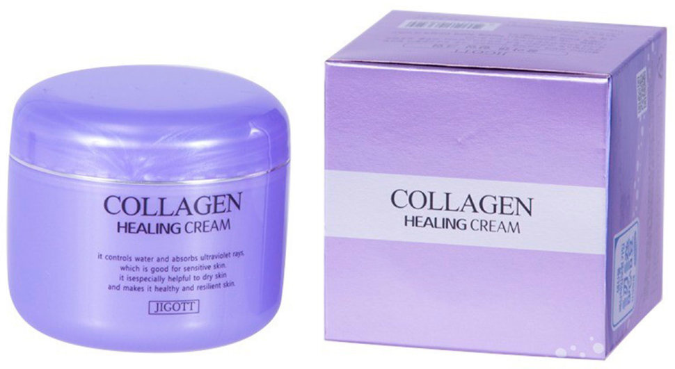 Jigott Питательный ночной крем с коллагеном Джигот Collagen Healing Cream  #1