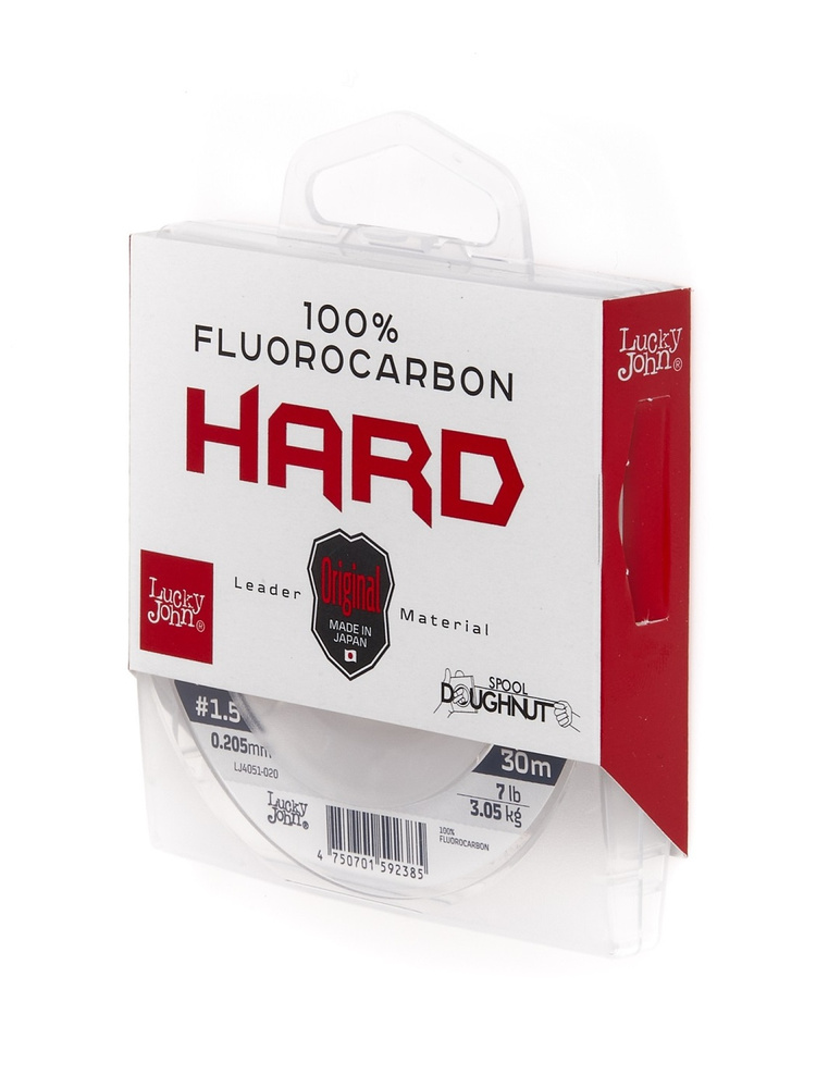 Леска монофильная LUCKY JOHN FLUOROCARBON HARD/30м/0,205мм/3,05кг #1