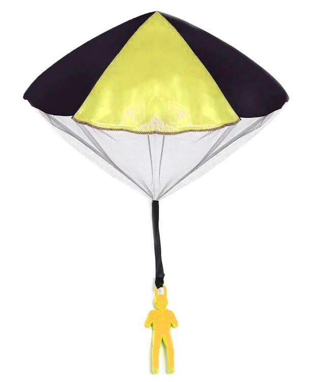 Игрушка Парашютист - уличная развивающая игра на свежем воздухе с детьми, цвет: желтый  #1