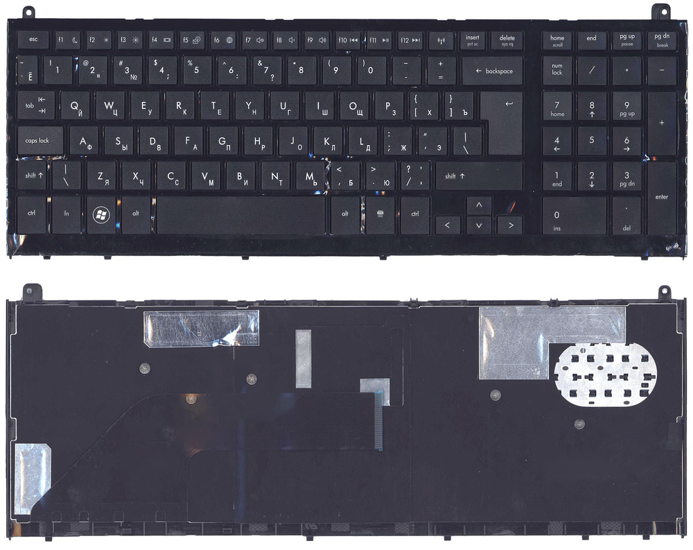 Клавиатура для ноутбука HP Probook 4520S 4525s черная c рамкой #1
