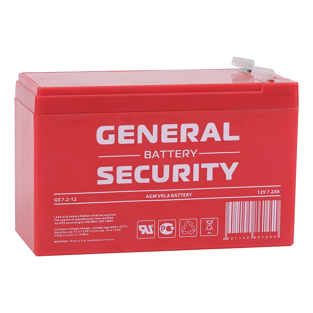 Аккумуляторная батарея General Security GS 7,2-12 ( 12В 7,2AЧ / 12V 7,2AH ) для детской машинки, ИБП, #1