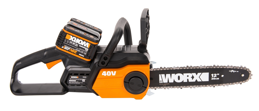 Цепная пила аккумуляторная WORX WG381E 40В 30см, 2Ач х2, двойное ЗУ 2x2A  #1