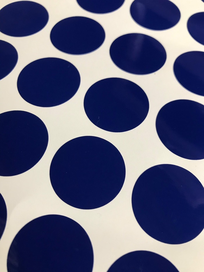 Наклейка круглая синий глянец, диаметр 30 мм, "Фурнитура и Упаковка", 10 шт  #1
