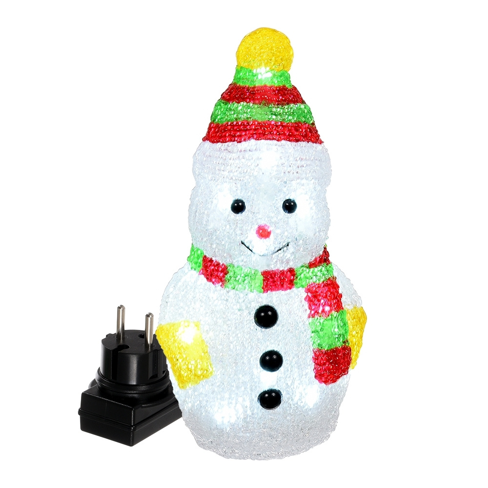 VEGAS Фигура "Снеговик" акриловая, 16 холодных LED, 10,5*9*20 см, 3 V /12 /6  #1