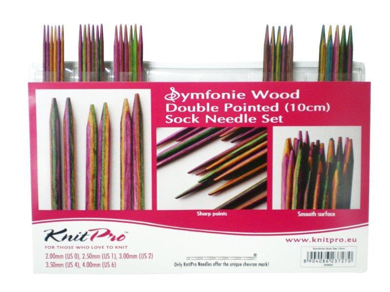 Набор чулочных спиц Knit Pro Symfonie, 10 см, 2-4 мм, дерево, многоцветный, 5 видов (KNPR.20650)  #1