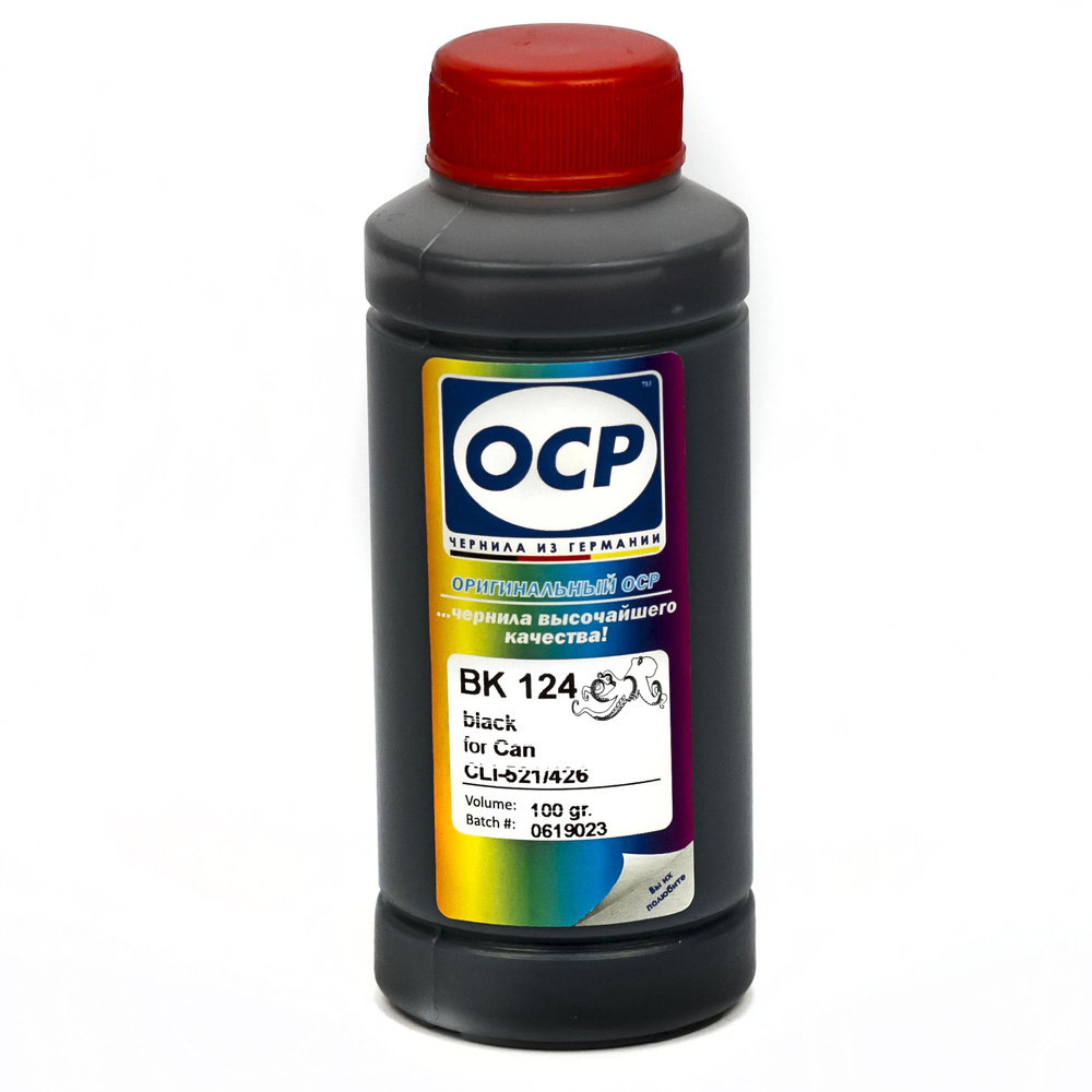 Чернила OCP BK 124 для картриджа CLI-426BK и CLI-521BK черные для струйного принтера Canon Pixma 100 #1