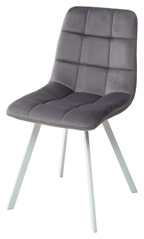 Комплект стульев M-City CHILLI SQUARE 4 шт G108-12 антрацит велюр/белый каркас  #1
