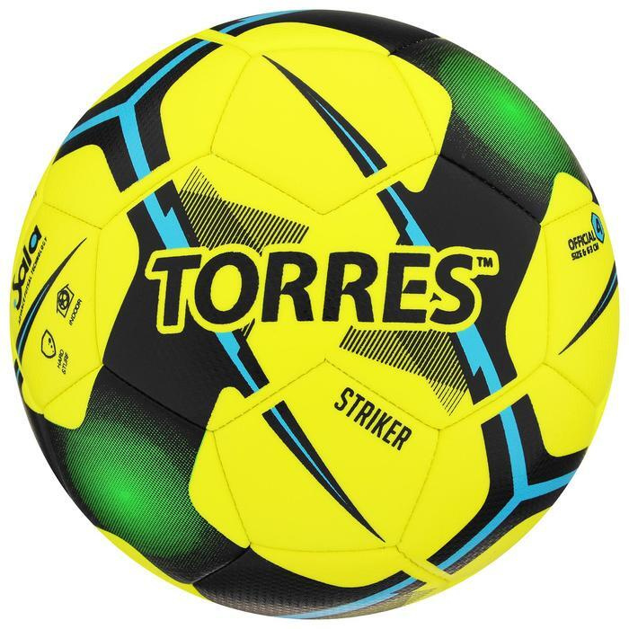 Мяч футзальный TORRES Futsal Striker, размер 4, 30 панелей, TPU, 3 подкладочных слоя, цвет жёлтый  #1