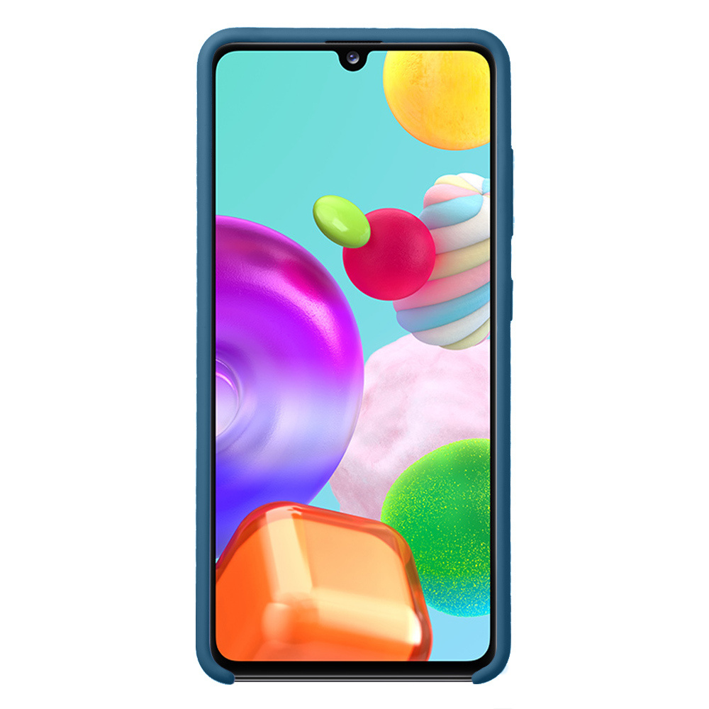 Чехол Liquid Silicone Case для Samsung Galaxy A41 (2020), синий, темно-синий, DEPPA, 87593  #1