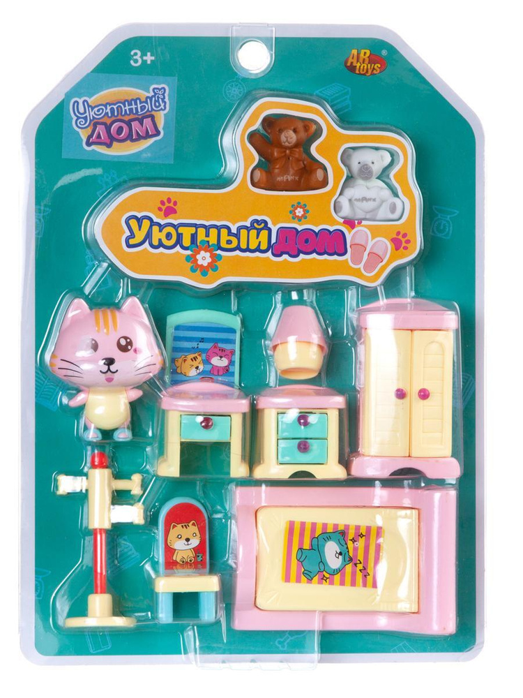 Игровой набор ABtoys Уютный дом Набор мини-мебели. Спальня  #1