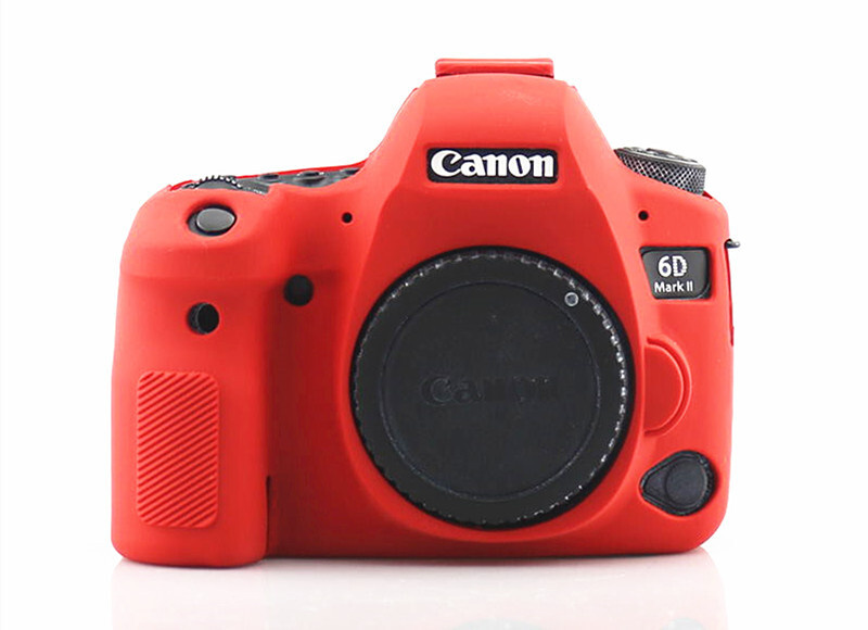 Силиконовый чехол CameraCase для Canon 6D Mark II красный (001) #1