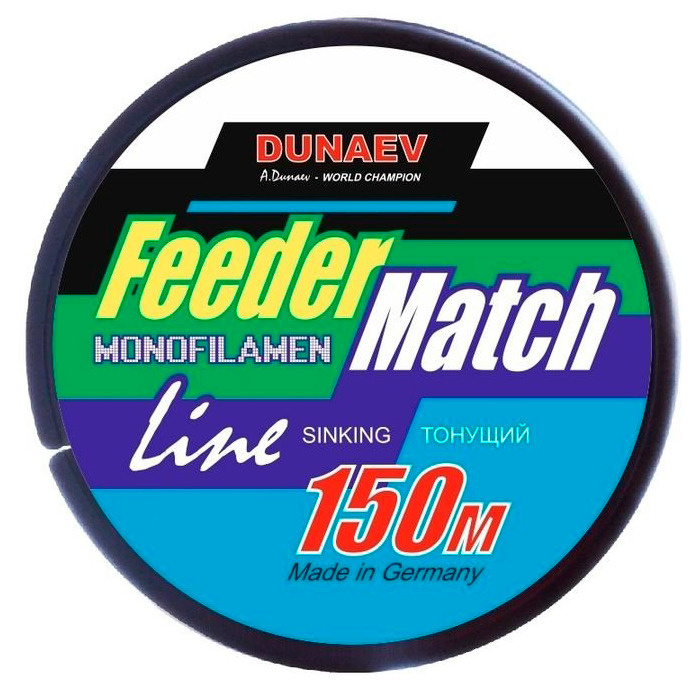 Леска Dunaev FEEDER-MATCH Sinking Black 150м 0.25мм #1