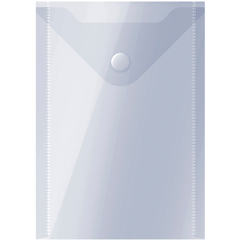 Папка-конверт на кнопке OfficeSpace, А6 (105*148мм), 150мкм, прозрачная, 10шт  #1