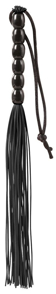Чёрная мини-плеть из резины Rubber Mini Whip - 22 см. #1